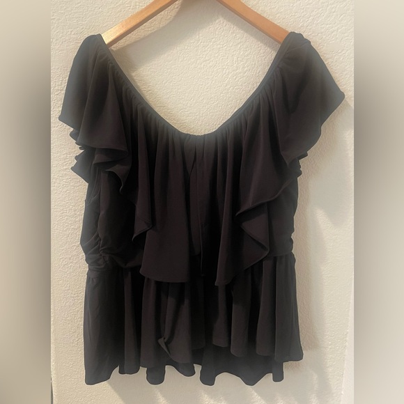 Express V-neck Ruffle Peplum top, Sz XL - Picture 4 of 7